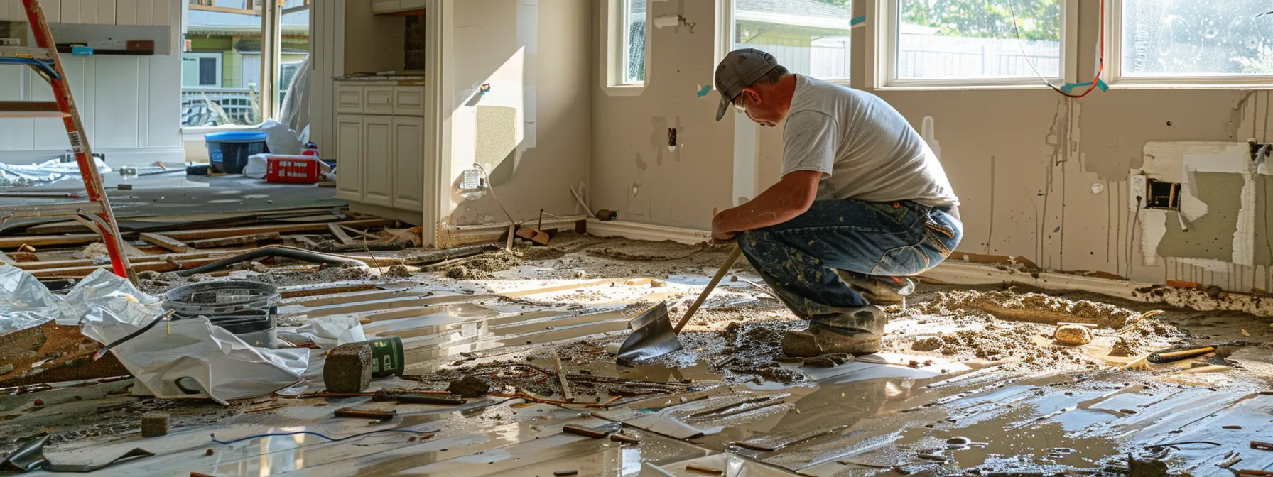 a contractor fixing water damage in a condominium to meet fha approval standards.